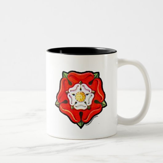 Single Tudor Roos Tweekleurige Koffiemok (Rechts)