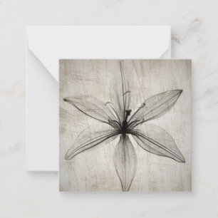 Single Vintage X-Ray Flower Notitiekaartje