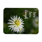 Single White Flower Motivatie Magneet (Horizontaal)