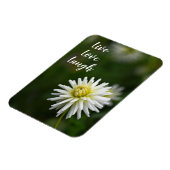 Single White Flower Motivatie Magneet (Linkerzijde)