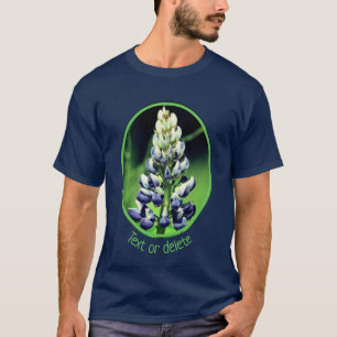 Single Wild Paars Lupine Flower, aangepast T-shirt