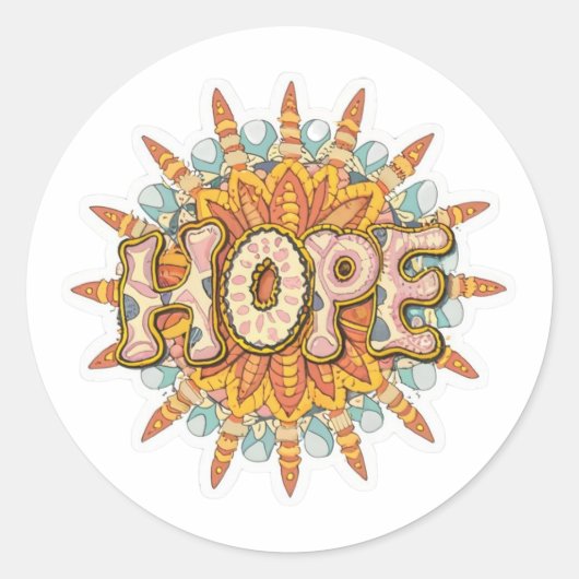 Single Word Hope sticker (Voorkant)