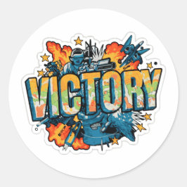 Single Word Victory sticker