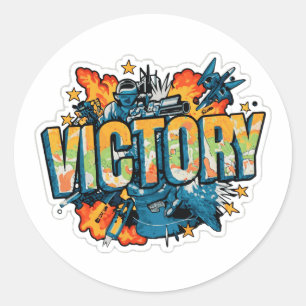 Single Word Victory sticker