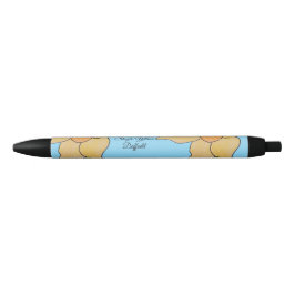 Single Yellow Daffodil  Zwarte Inkt Pen