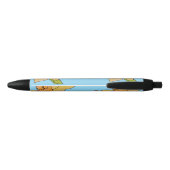 Single Yellow Daffodil Zwarte Inkt Pen (Achterkant)