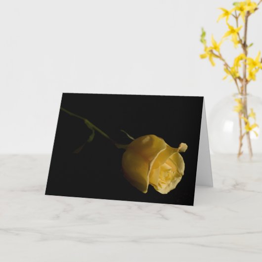 Single Yellow Rose - Note Kaart (Gele Bloem)