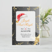 Singles and Friends Christmas Party Invite  Kaart (Staand voorkant)