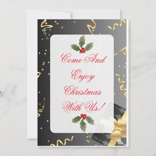 Singles and Friends Christmas Party Invite  Kaart (Achterkant)