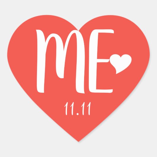 Singles' day Mij Vriendelijkheid en mededogen CC10 Hart Sticker (Voorkant)