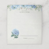 SINI Blauwe Hydrangea Gevouwen Plaats Kaart (Buitenkant ongevouwen)