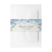 SINI Blue Hydrangea Invitation Belly Band Uitnodigingen Wikkel (Voorkant Voorbeeld)