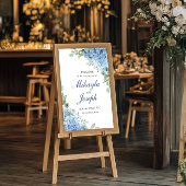 SINI Blue Hydrangea Welkom Verticaal Poster