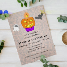 Siniestra verjaardagscupcake voor Halloween