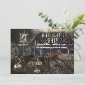 Sinister Avenue Scary Halloween Invitations de fêt (Debout devant)