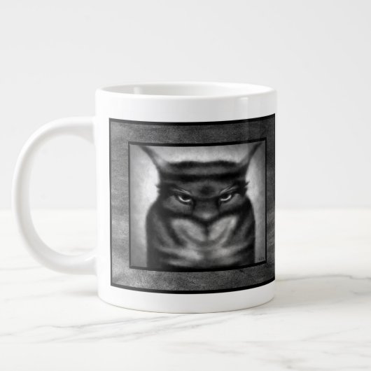 Sinister Cat Large Coffee Mug (Gauche)