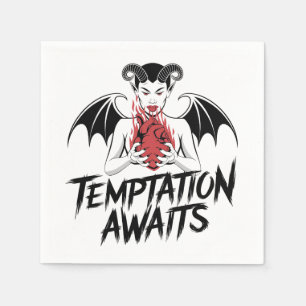 Sinister Gothic Demon Design - Verleiding wacht Servet