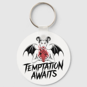 Sinister Gothic Demon Design - Verleiding wacht Sleutelhanger