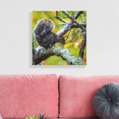 SINISTER SQUIRREL WRAPPED CANVAS PRINT (Insitu (Woonkamer))