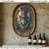 Sinister Victoriaans  Clown CG3 Decoupage Tissuepapier