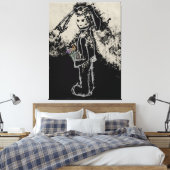 sinisterkonijn canvas afdruk (Insitu (Slaapkamer))