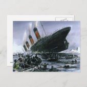 Sinking RMS Titanic Briefkaart (Voorkant / Achterkant)