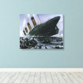 Sinking RMS Titanic Canvas Afdruk (Insitu (Houten vloer))