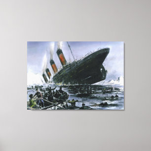 Sinking RMS Titanic Canvas Afdruk