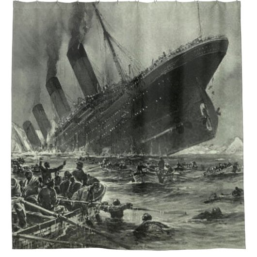Sinking RMS Titanic Douchegordijn (Voorkant)