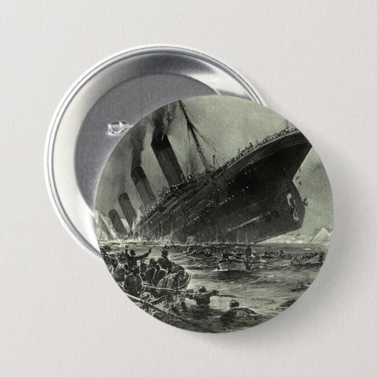 Sinking RMS Titanic Ronde Button 7,6 Cm (Voorkant /achterkant)