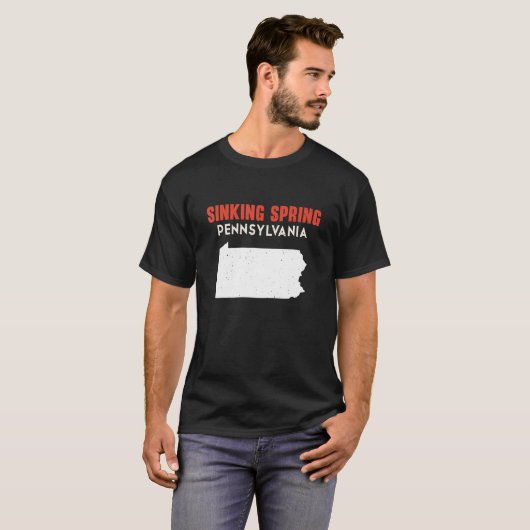 Sinking Spring Pennsylvania USA State America Trav T-shirt (Voorkant volledig)
