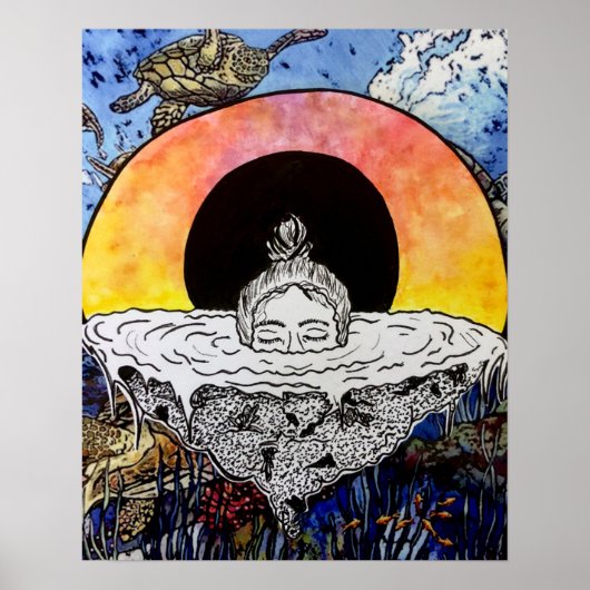 Sinking Woman Poster (Voorkant)