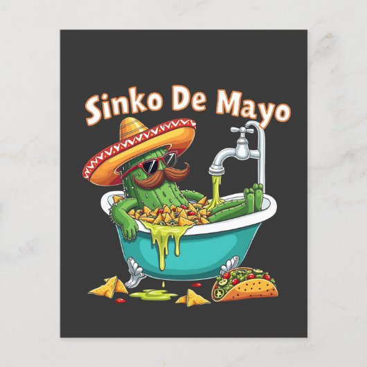 Sinko de Mayo"Grappige Cinco de Mayo Cactus Flyer (Voorkant)