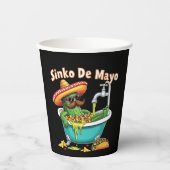 Sinko de Mayo"Grappige Cinco de Mayo Cactus Papieren Bekers (Voorkant)