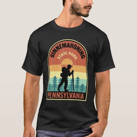 Sinnemahoning State Park PA Retro T-shirt (Voorkant)