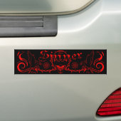 Sinner Skull Bumper (rood) Bumpersticker (Op auto)
