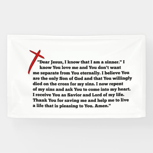 Sinners Prayer Spandoek (Horizontaal)