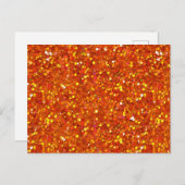 Sinopia Oranje Glitter Briefkaart (Voorkant / Achterkant)