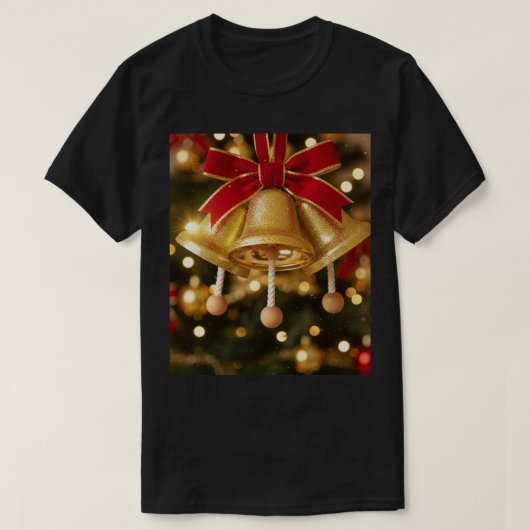 Sinos de Natal Dourados T-shirt (Design voorkant)