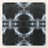 Sins and Virtues Abstract Black White Fluid Art Glazen Onderzetter (Voorkant)