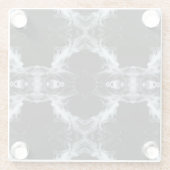 Sins and Virtues Abstract Black White Fluid Art Glazen Onderzetter (Achterkant)