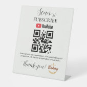 S'inscrire Code QR Panneau | YouTube | Boulangerie (Recto)