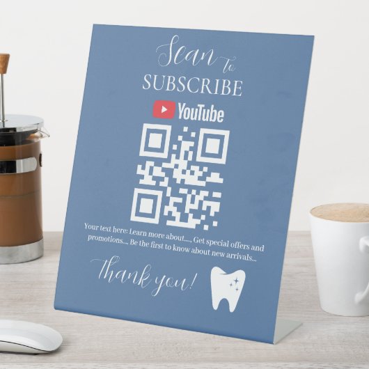 S'inscrire Code QR Panneau | YouTube | Dentiste (In SItu)