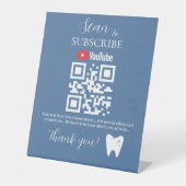 S'inscrire Code QR Panneau | YouTube | Dentiste (Recto)