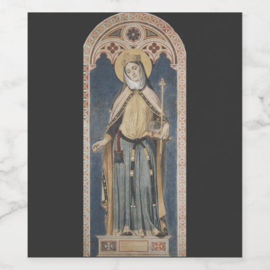 Sint-Adelheid van Italië Wijn Etiket (Enkel label)