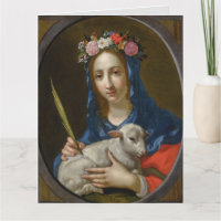 Sint Agatha met gebedskaart