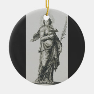 Sint Agatha van Sicilië Vulkanische Genade Kunst Keramisch Ornament