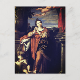 Sint Agnes door Domenichino (c. 1620) Briefkaart