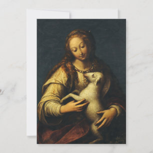 Sint Agnes door Orsola Maddalena Caccia Kaart