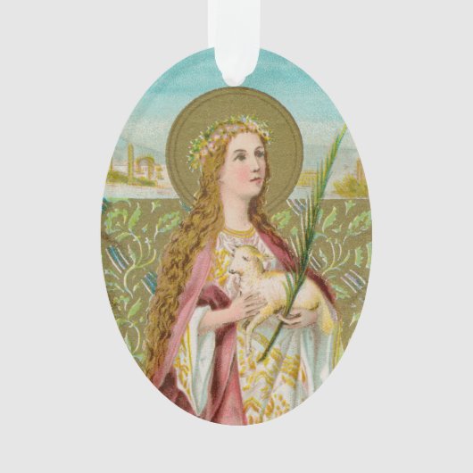 Sint-Agnes van Rome (BC 01) Acryl Ornament (voorkant)